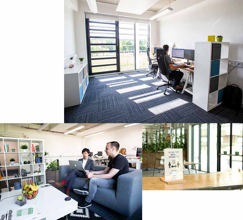 Collage of private offices