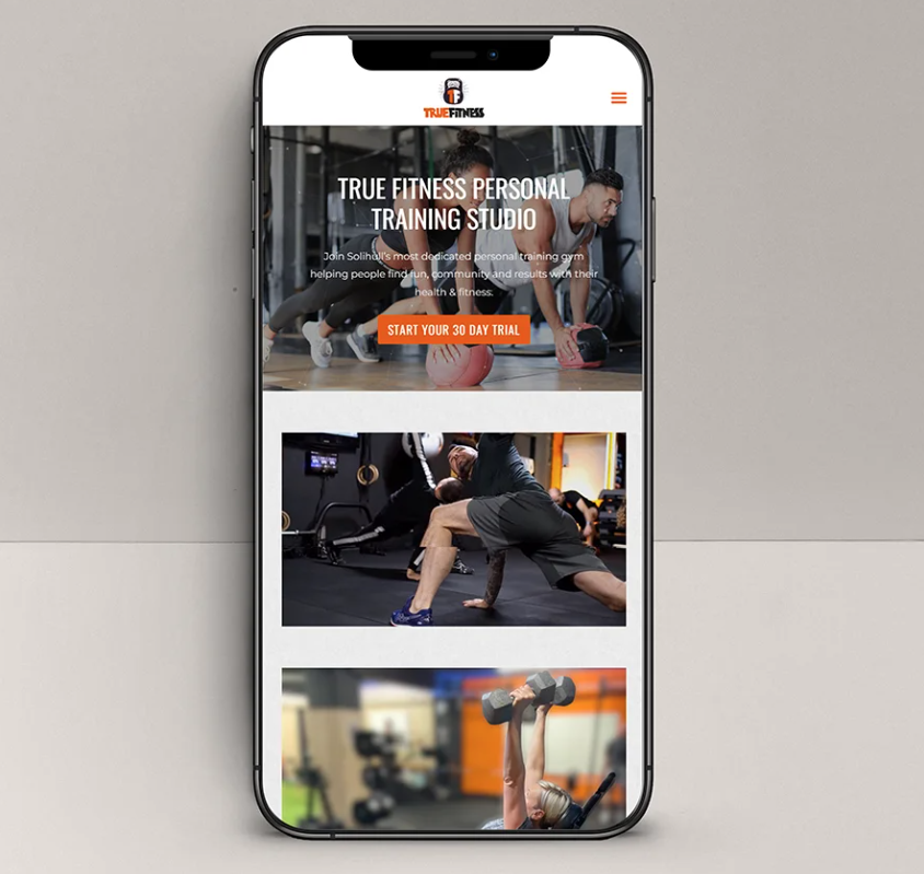 Fitness app on phone