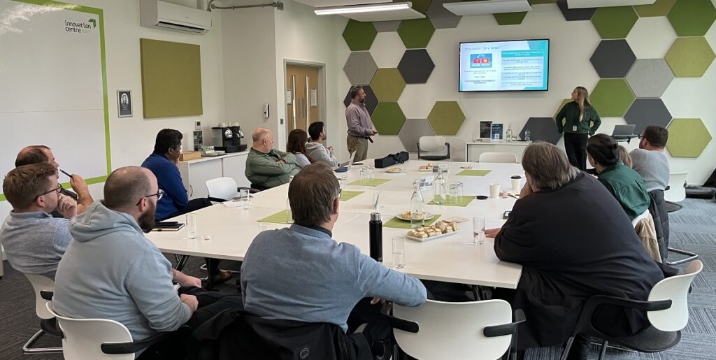 Paul Lopez and Emily Bevan leading the cyber resilience workshop