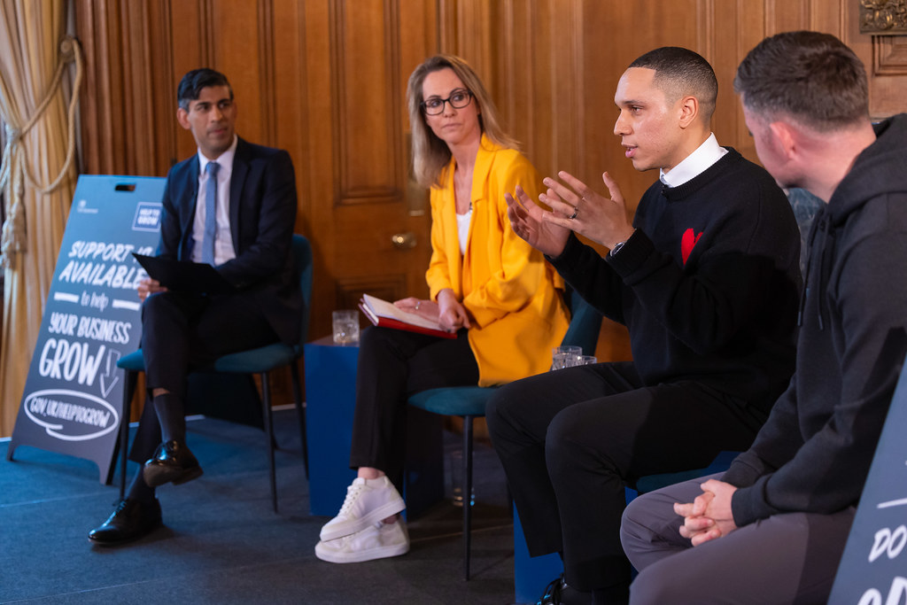 Rishi Sunak with event panelists